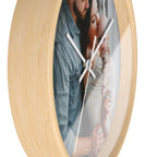 Personalized Family Photo Wall Clock — Custom Newborn & Parents Keepsake