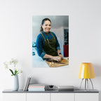Matte Poster — Female Home Chef Portrait Kitchen Wall Art