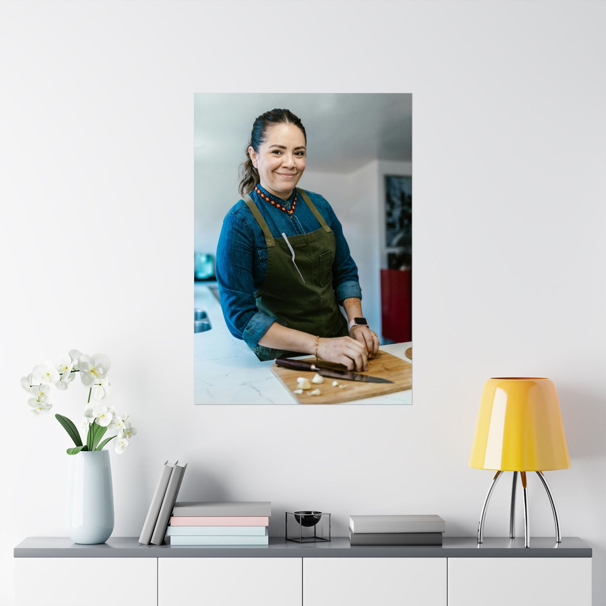 Matte Poster — Female Home Chef Portrait Kitchen Wall Art