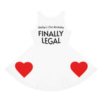 Girls' Sundress — 'Bee Cool' & 'Finally Legal' Heart Print Sleeveless Dress