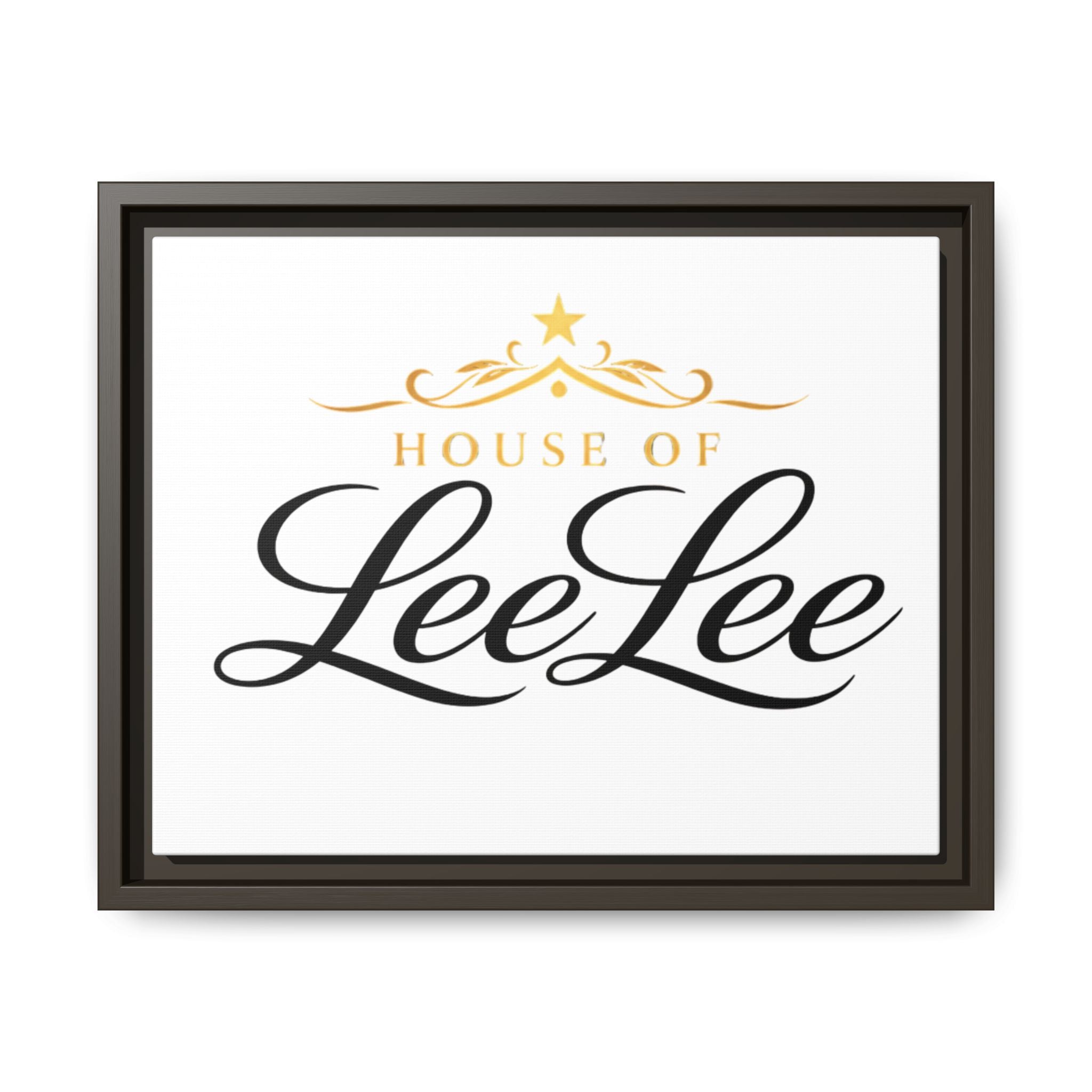 Framed Matte Canvas Print — "House of LeeLee" Script Wall Art