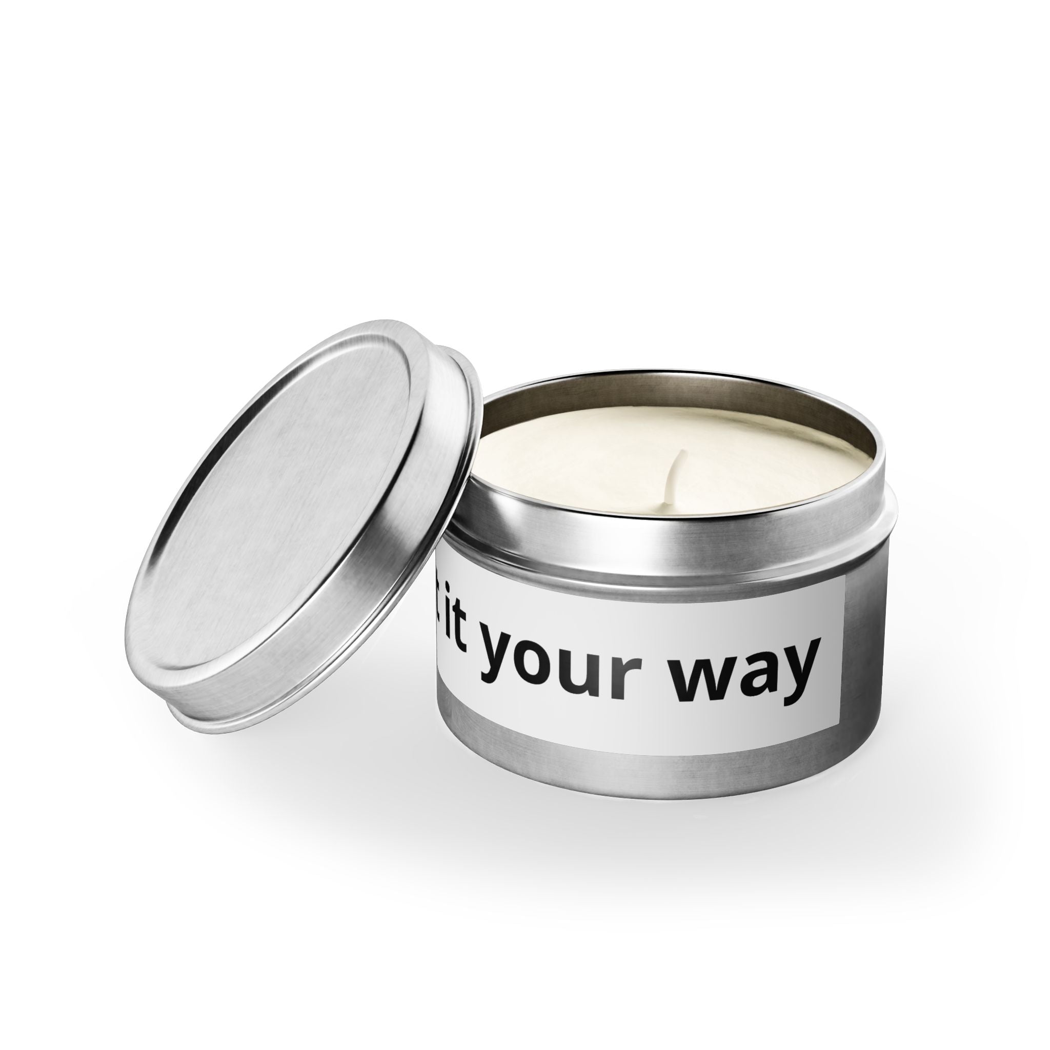Customizable Tin Candle — 'Print it your way' Personalized Scented Tin