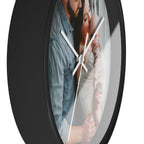 Personalized Family Photo Wall Clock — Custom Newborn & Parents Keepsake