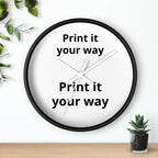 Minimalist "Print It Your Way" Wall Clock — Modern Monochrome Home Decor