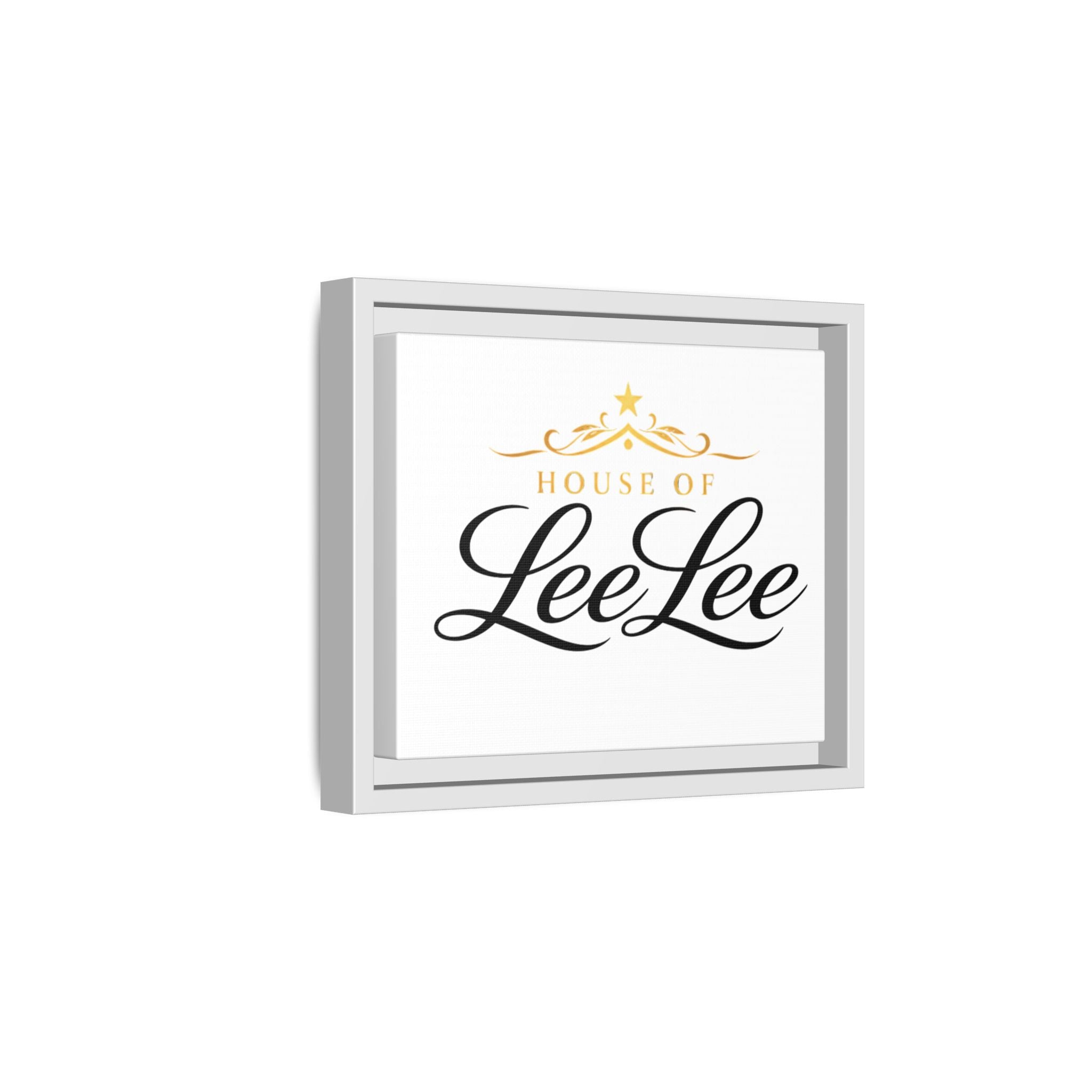 Framed Matte Canvas Print — "House of LeeLee" Script Wall Art