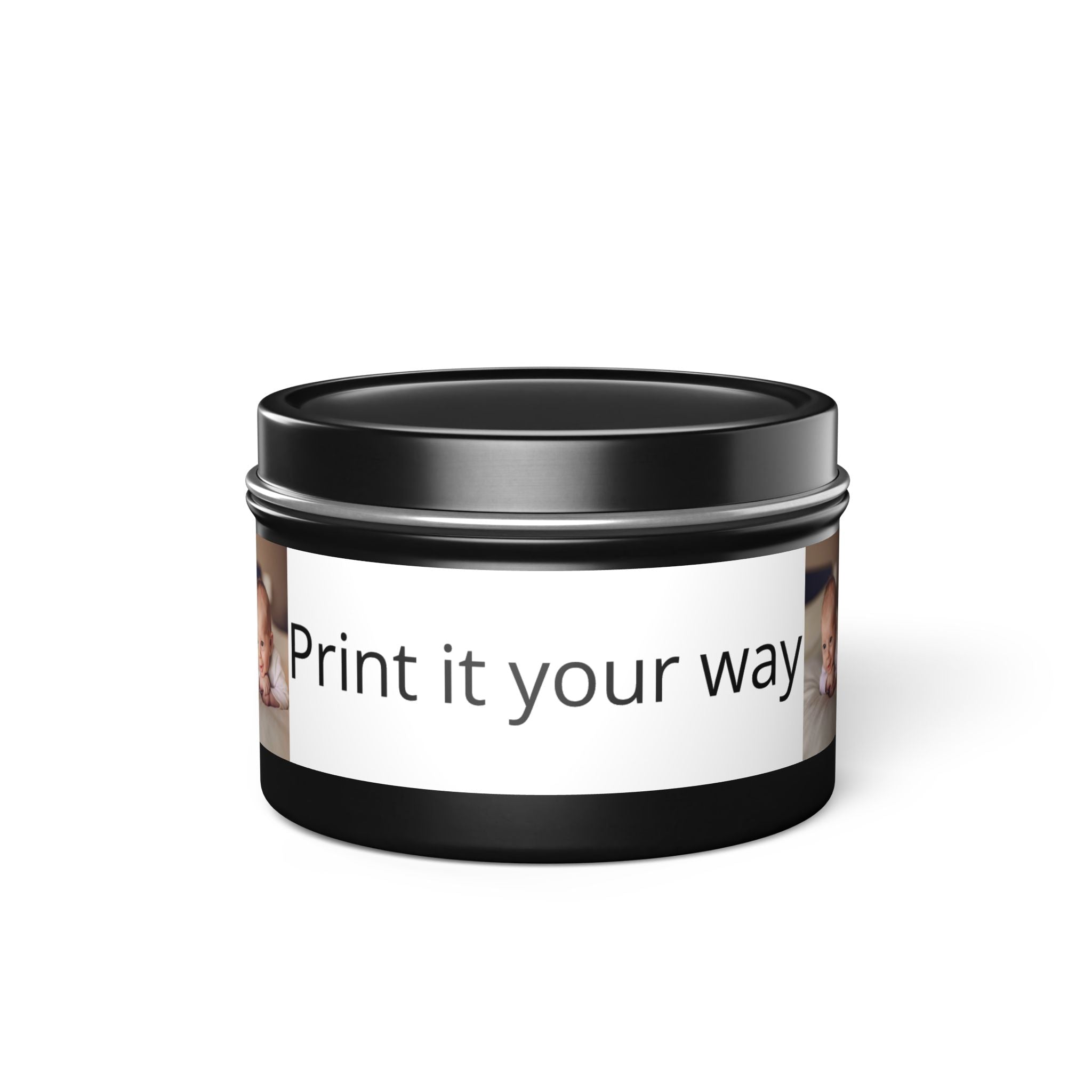Personalized Tin Candle — Custom Photo & Text Scented Candle Gift