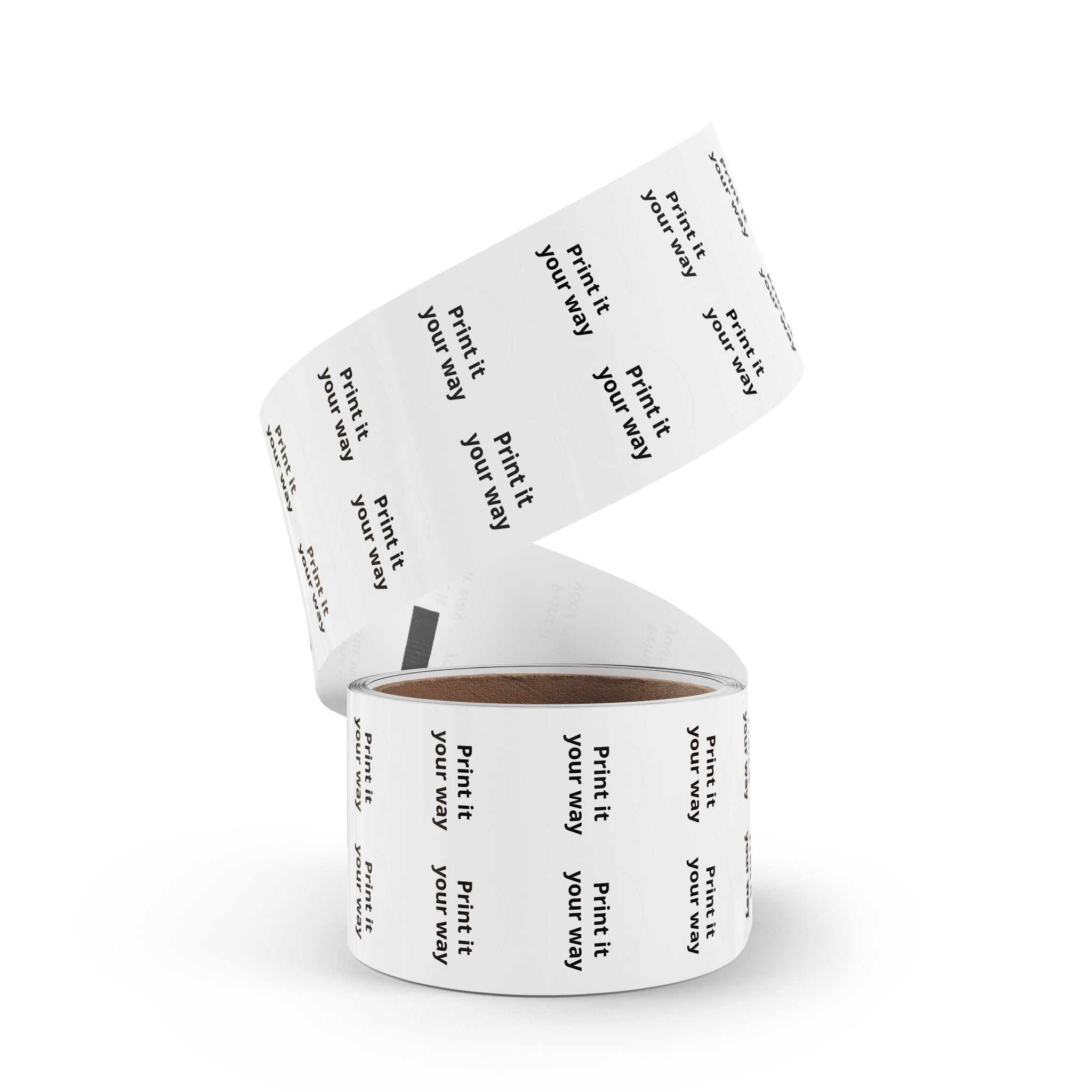 Round Sticker Label Rolls - Custom Printable 'Print it your way' Adhesive Labels