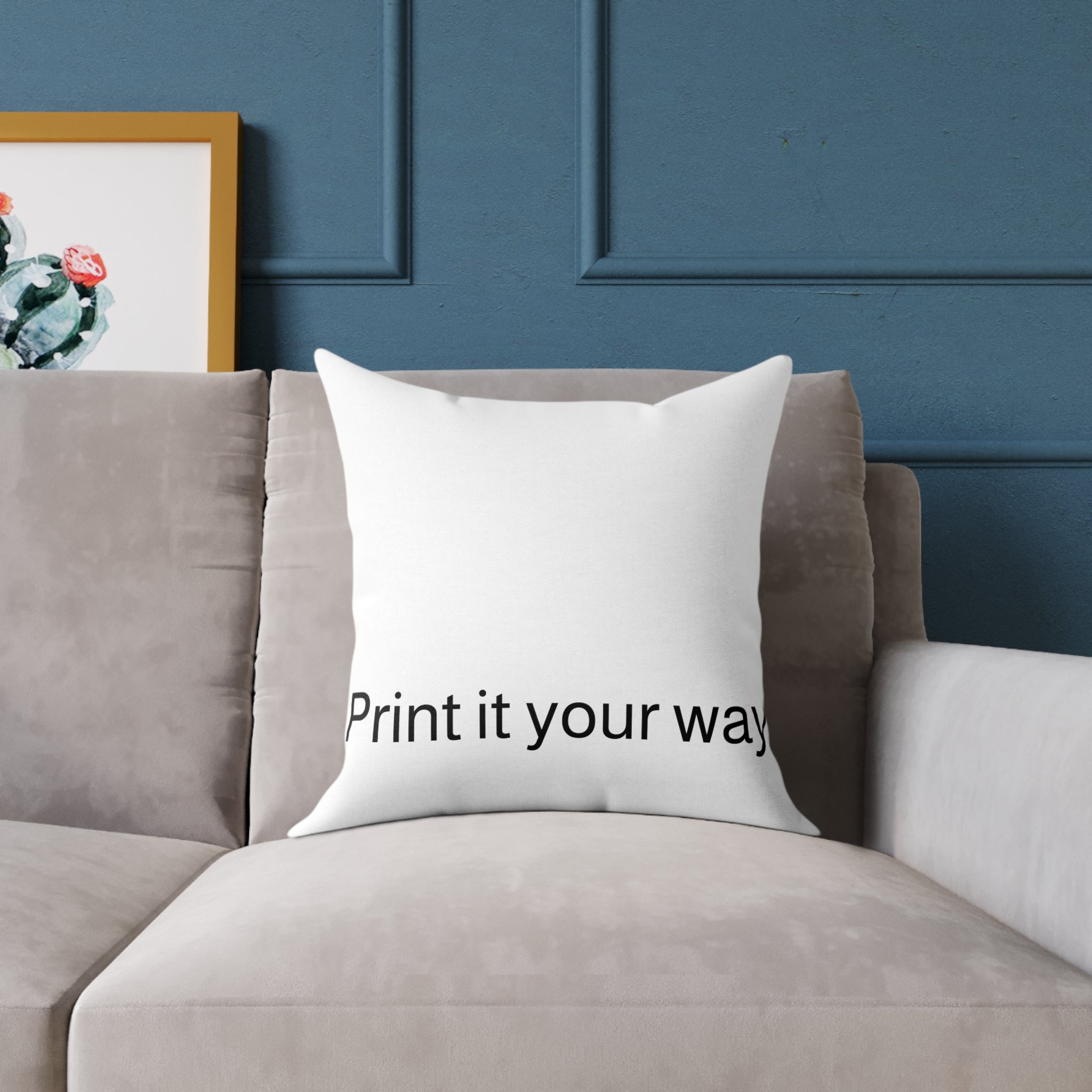 Custom Photo Square Pillow — Personalized Canvas Throw Pillow (Print It Your Way)