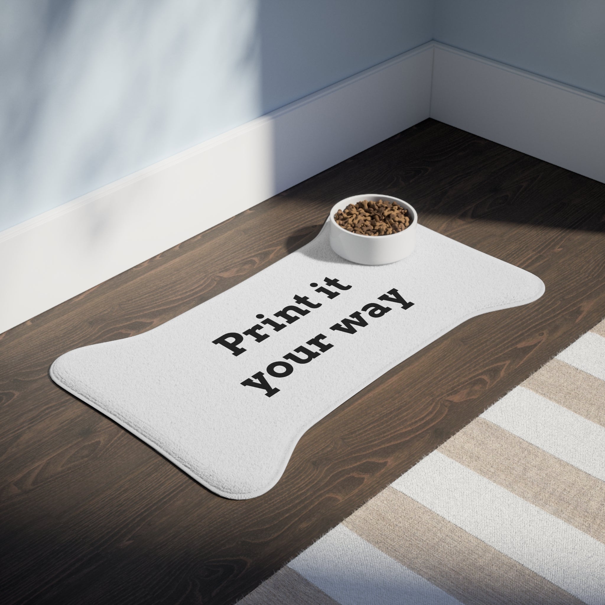 Custom Pet Feeding Mat — Personalized Dog & Cat Bowl Placemat ("Print it your way")