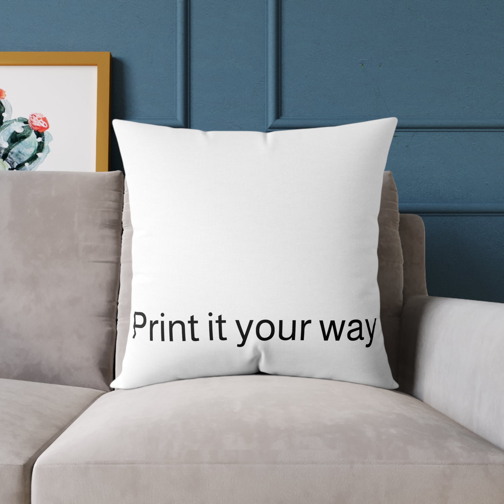 Custom Photo Square Pillow — Personalized Canvas Throw Pillow (Print It Your Way)