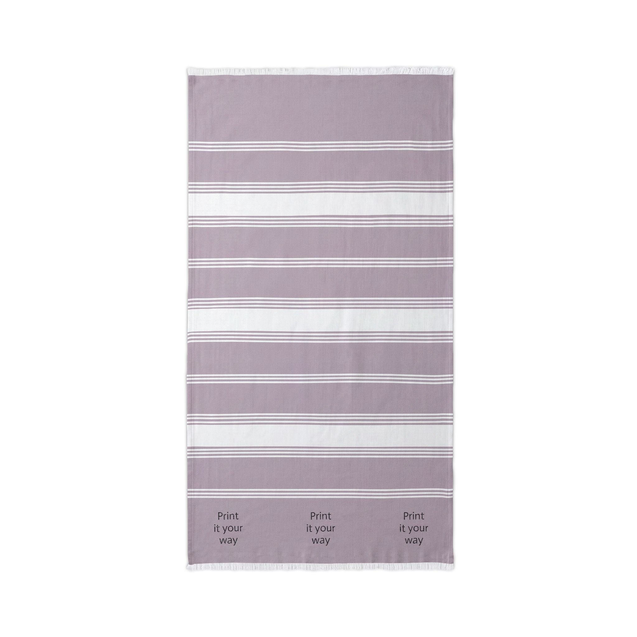 Embroidered Striped Beach Throw — Lightweight Turkish Towel for Pool, Travel & Summer Days
