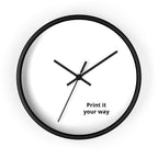 Minimal Custom Wall Clock — 'Print It Your Way' Modern White Face