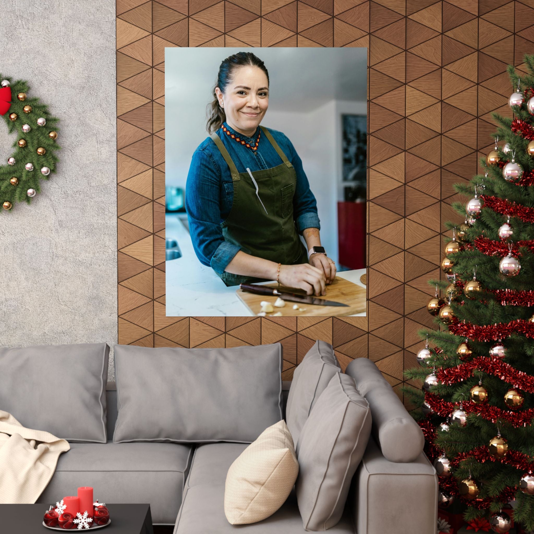Matte Poster — Female Home Chef Portrait Kitchen Wall Art